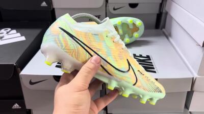 Nike Air Zoom Mercurial Vapor 15 Elite AG Football Boots - White/Green/Orange