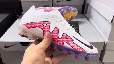 Nike Air Zoom Mercurial Vapor 15 Elite AG Football Boots - White/Pink