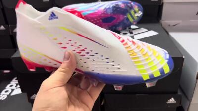 Adidas Predator FIFA World Cup Qatar 2022 Edge+ FG Football Boots - White/Red/Blue