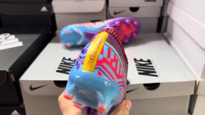 Nike Air Zoom Mercurial Vapor 15 Elite AG Football Boots - Red/Gold/Blue