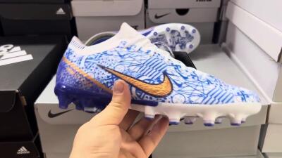 Nike Air Zoom Mercurial Vapor 15 Elite AG Football Boots - Blue/White