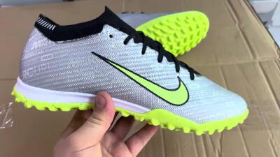 Nike Air Zoom Mercurial Vapor Elite TF Football Shoes - Grey/Black/Yellow