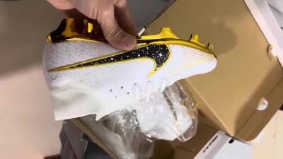 Nike Air Zoom Mercurial Superfly 9 Elite FG Football Boots - White/Black/Gold