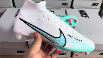 Nike Air Zoom Mercurial Superfly 9 Elite FG Football Boots - White/Blue/Black