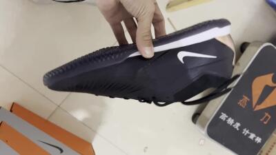 Nike Air Zoom Mercurial Vapor 15 Elite IC Football Shoes - Black/White