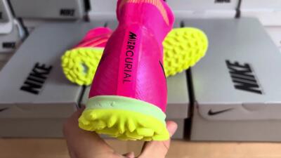 Nike Air Zoom Mercurial Superfly 9 Elite TF Football Shoes - Pink/Green/Black
