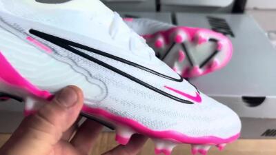 Nike Phantom GX Elite FG Football Boots - White/Pink/Black