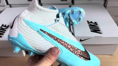 Nike Phantom GX Elite FG Football Boots - Blue/White/Brown/Black