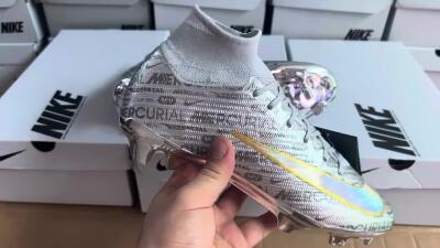 Nike Air Zoom Mercurial Superfly 9 Elite FG Football Boots - Silver/Gold