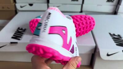 Nike Mercurial Vapor 15 Elite TF Football Shoes - White/Pink