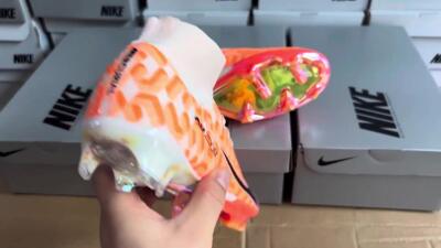 Nike Air Zoom Mercurial Superfly 9 Elite FG Football Boots - White/Orange/Black