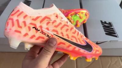 Nike Air Zoom Mercurial Vapor 15 Elite FG Football Boots - White/Orange/Black