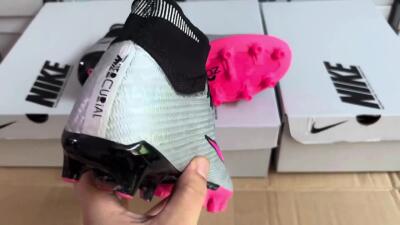 Nike Air Zoom Mercurial Superfly 9 Elite AG Football Boots - Sliver/Pink/Black