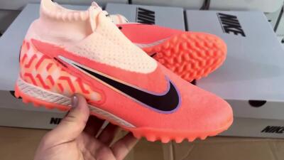 Nike Phantom GX Elite DF Link TF Football Shoes - Pink/Black/Purple