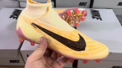 Nike Phantom GX Elite DF AG Football Boots - Yellow/Black/Pink