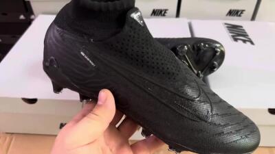 Nike Phantom GX Elite DF Link FG Football Boots - Black/White/Black