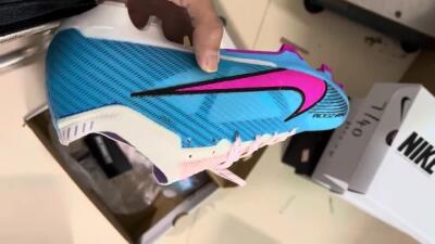 Nike Air Zoom Mercurial Vapor 15 Elite FG Football Boots - Blue/Pink/White