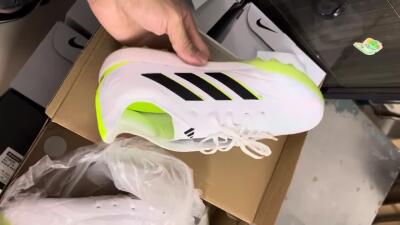 Adidas Copa Pure.3 TF Football Shoes - White/Black/Green