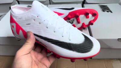 Nike Air Zoom Mercurial Vapor 15 Elite AG Football Boots - White/Black/Red