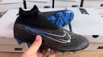 Nike Phantom GX Elite DF Link FG Football Boots - Grey/Black/Blue