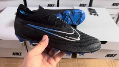 Nike Phantom GX Elite FG Football Boots - Black/Grey/Blue