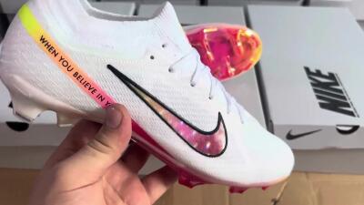 Nike Air Zoom Mercurial Superfly 9 Elite FG Football Boots - White/Pink/Black