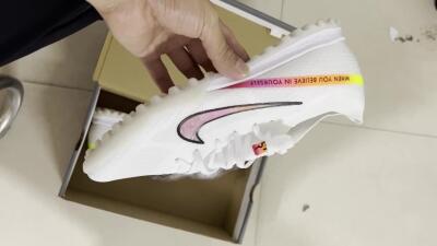 Nike Air Zoom Mercurial Vapor 15 Elite TF Football Shoes - White/Black/Pink