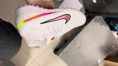 Nike Air Zoom Mercurial Superfly 9 Elite TF Football Shoes - White/Black/Pink