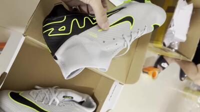 Nike Air Zoom Mercurial Superfly 9 Elite FG Football Boots - White/Black/Green