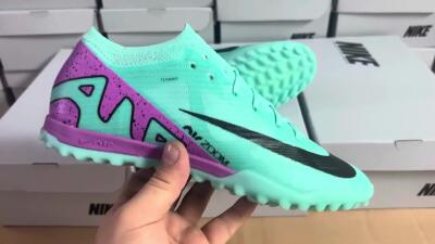 Nike Air Zoom Mercurial Vapor 15 Elite TF Football Shoes - Blue/Black/Purple