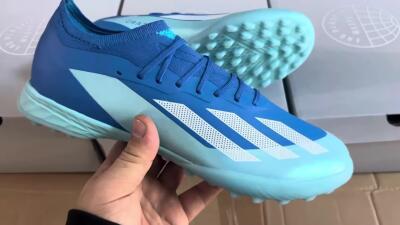 Adidas X Crazyfast.1 TF Football Shoes - Blue/Silver/White