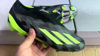 Adidas X Crazyfast+ FG Football Boots - Grey/Black/Green