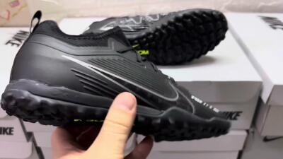 Nike Air Zoom Mercurial Vapor 15 Pro TF Football Shoes - Black/White/Yellow