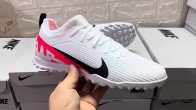 Nike Air Zoom Mercurial Vapor 15 Pro TF Football Shoes - White/Black/Red