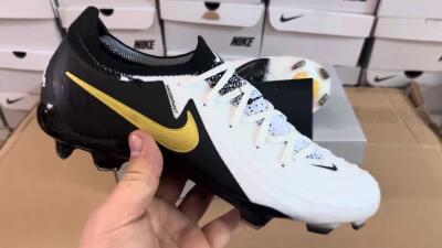 Nike Phantom Luna Elite Low FG Football Boots - White/Black/Gold