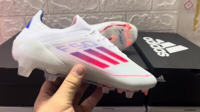 Adidas F50 Adizero FG Football Boots - White/Red/Blue
