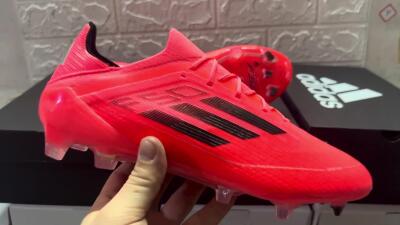 Adidas F50 Adizero FG Football Boots - Red/Black
