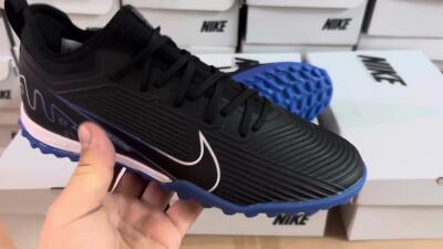 Nike Air Zoom Mercurial Vapor 15 Pro TF Football Shoes - Black/White/Blue