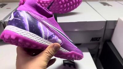 Nike Phantom GX Elite DF Link TF Football Shoes - Purple/Black/White