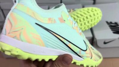 Nike Air Zoom Mercurial Vapor 15 Pro TF Football Shoes - Jade/Yellow/Black