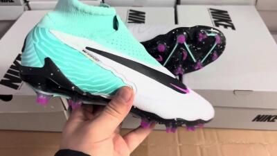 Nike Phantom GX Elite DF FG Football Boots - White/Purple/Jade