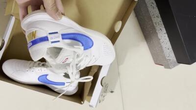 Nike Street Gato IC Football Shoes - White/Blue