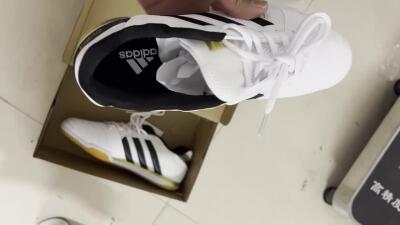 Adidas Top Sala IC Football Shoes - White/Black/Gold
