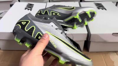 Nike Air Zoom Mercurial Vapor 15 Elite FG Football Boots - Silver/Black/Yellow