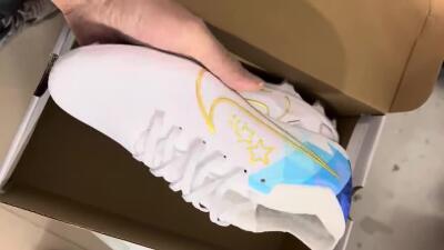 Nike Air Zoom Mercurial Vapor 15 Elite FG Football Boots - White/Blue/Gold