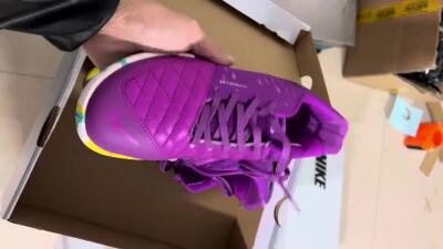 Nike Lunar Gato 2 IC Football Shoes - Purple/Black/Rainbow