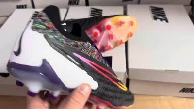 Nike Phantom GX Elite FG Football Boots - Black/Purple/Rainbow
