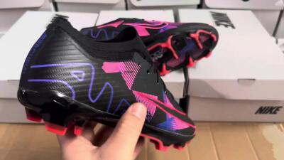 Nike Air Zoom Mercurial Vapor 15 Elite FG Football Boots - Black/Purple/Pink