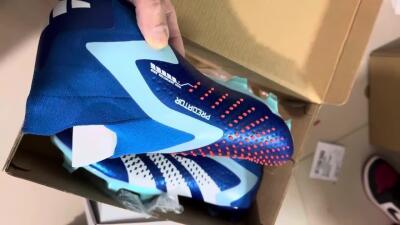 Adidas Predator Accuracy+ FG Football Boots - Blue/White/Orange