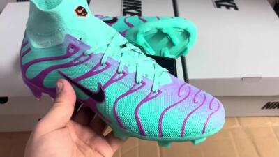 Nike Air Zoom Mercurial Superfly 9 Elite FG Football Boots - Jade/Purple/Black
